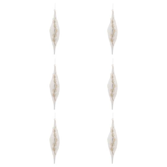 Melrose 12.75" Large Glass Ornaments, 6ct.